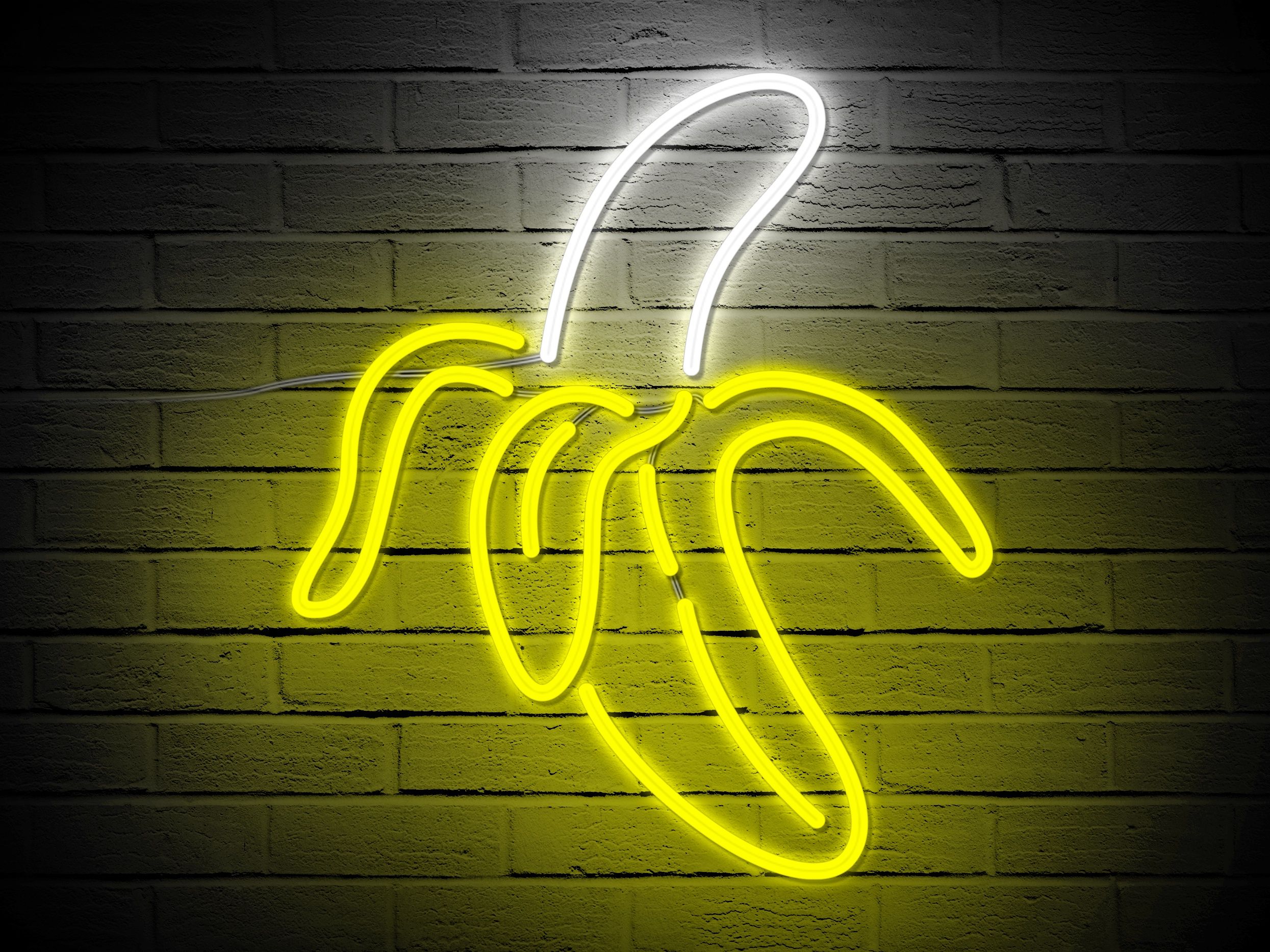 banana neon sign